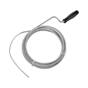 Disposable Slow Drain Cleaner 10-Foot Metal Snake Hair and Food Debris Removal Plumber Tool
