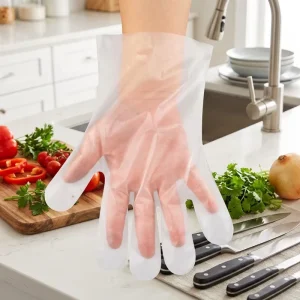Disposable Soft Kitchen Food Gloves CPE TPE Material Waterproof Food Grade Home Use 100 Pcs Pet Care & Cleaning