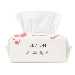 Disposable Soft Viscose Face Towels 20x20cm Coreless EF Pattern Daily Use Facial Cleansing Tissue Custom Logo