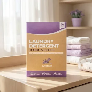 Disposable Solid Travel Strips Laundry Detergent Sheets for Hand-Washing Clothes High Foam Natural Fragrance