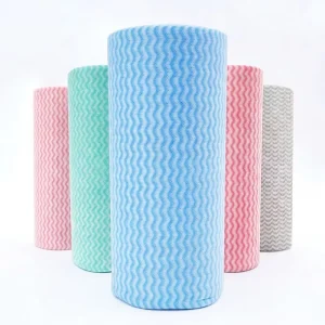 Disposable Spunlace Non-Woven Fabric Towels High Absorbency Cleaning Cloths Kitchen Dish Washing Rags in Roll