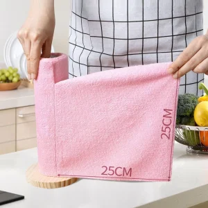 Disposable Square Roll up Microfiber Cleaning Cloths Absorbent Dusting Eco Friendly Antibacterial