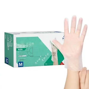 Disposable TPE Gloves Food-Grade Thickened Transparent Gloves for Catering Kitchen Dishwashing and Household Use