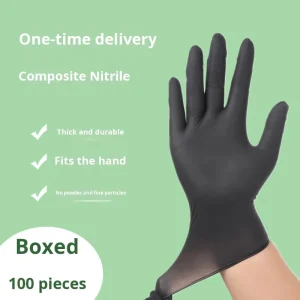 Disposable Thickened Nitrile Gloves, Food-Grade, for Beauty, Catering, Household and Garden
