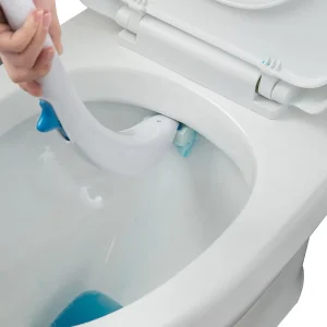 Disposable Toilet Bowl Brush with 12 Refills Starter Kit