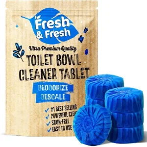Disposable Toilet Bowl Cleaner Tablets 20-Pack Odor Eliminator Fresh Scent Multipurpose Residential Commercial Descaler