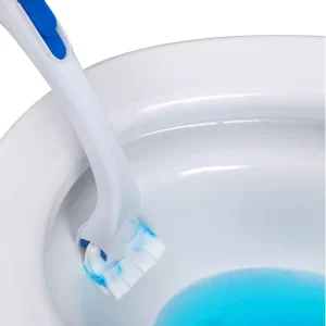 Disposable Toilet Brush Wand with Stand 1 Brush 1 Stand 72 Flushable Refills