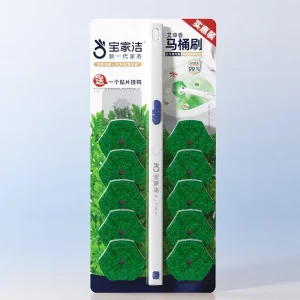 Mugwort Disposable Toilet Brush with Soft Brush Head for Deep Cleaning of Toilet Rim and Inner Side