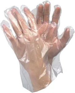 Disposable Transparent HDPE PE Plastic Gloves for Personal Care and Household Use