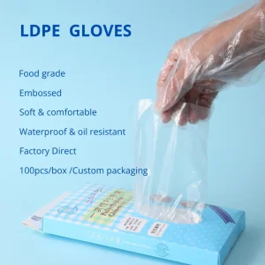 Disposable Transparent LDPE PE Plastic Gloves for Personal Care and Household Use