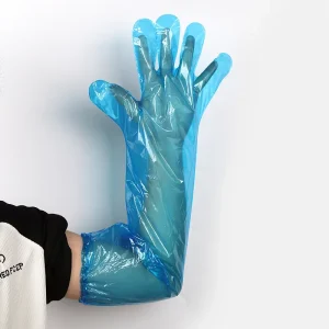 Disposable Waterproof PE Long Sleeve Gloves Plastic Household Cleaning Kitchen Dishwashing Gloves