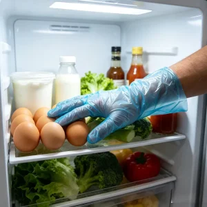 Disposable Waterproof TPE and PE Food-Grade Kitchen Cleaning Gloves, Medium Thickness