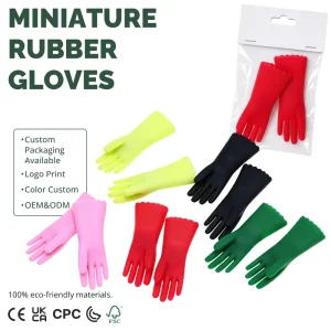 Dollhouse Rubber Cleaning Gloves 1 12 Scale Kitchen Bathroom Micro Props Model DIY Toy Mini Decor Factory ODM OEM