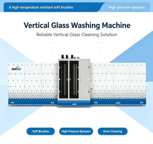 Double Glazing Insulated Glass Vertical Cleaner and Washer with Integrated Washing and Drying