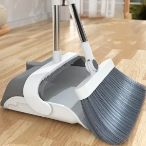 Double-Layer Scraper Teeth Factory Direct Foldable Non-Stick Hair Dustpan and Sweeping Broom