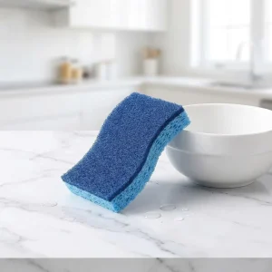 Double-Sided Cellulose Kitchen Cleaning Cloth Scouring Pads Dishwashing Sponge