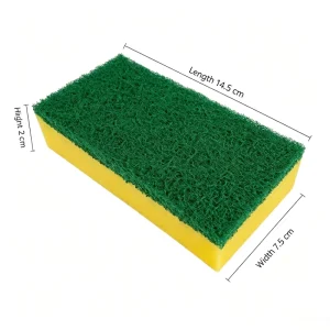 Double-Sided Commercial Scouring Sponge Dishwashing Cleaning Pads for Kitchen and Pot Scrubbing Reusable