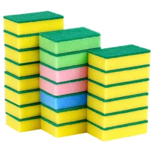 Double-Sided Dishwashing Sponge Scouring Pad Kitchen Cleaning Brush Sponge Block