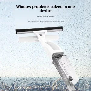 Double-Sided Glass Scrubber High-Rise Shower Squeegee Aluminum Scalable Window Cleaner