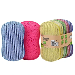 Double-Sided High-Foam Dishwashing Scrubber Sponge