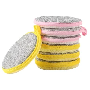 Double-Sided Kitchen Dishwashing Sponge Scouring Pad