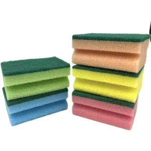 Double-Sided Kitchen Scouring Pad Sponge Block