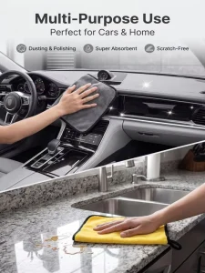 Double-Sided Microfiber Cloths Thicken Polishing Cleaning Towels for Water Absorption Car Drying Glass Use