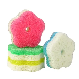 Double-Sided Smile Face Temperature-Sensitive Multi-Use Kitchen Dishwashing Sponge