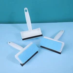 Double-Sided Soft Rubber Sponge Glass Wiper Window Squeegee for Restaurant Bathroom Mirror Cleaner Water Scraper