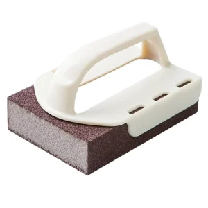 Double-Sided Sponge Scouring Pad Cleaning Brush with Handle