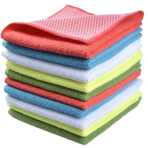 Double Sided Square Microfiber Vehicle Cleaning Cloth Quick Dry Super Absorbent Kitchen Dish Towel Extra Large Thick