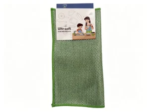 Double-sided Kitchen Towel Fabric Silver Thread Microfiber Mop Eco-friendly Antibacterial Reusable for Dishwashing Oil Residue