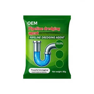 Drain Cleaner Powder with Customizable 80g OEM Dissolving Agent for Sewer and Oil