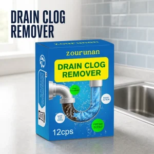 Drain Clog Remover 12 PCS for Kitchen Sink Pipes, Fresh Scent
