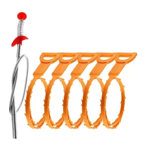 Drain Clog Remover Tool Set with Plumbing Snake for Hair Bathtub Shower Toilet Sink and Drain