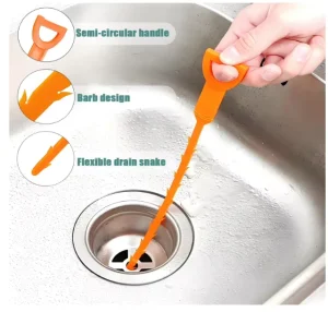 Drain Snake Clog Remover Tool for Sinks Sewers Kitchens Bathrooms and Toilets