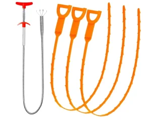 Drain Snake Hair Clog Remover Auger Cleaner Tool Set for Toilet Kitchen Sink Bathroom Tub Sewer