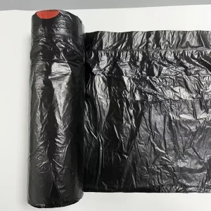 Drawstring Biodegradable Heavy Duty Trash Garbage Bags Leak Proof Tear Resistant HDPE Custom Logo Industrial Use Silk