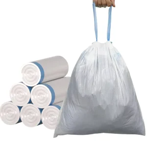 Drawstring Trash Bags Factory Direct Disposable Easy-Tie Garbage Bags