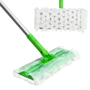 Dry Disposable Flat Mop with Disposable Mop Head Refills for Hair Removal
