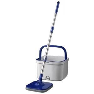 Dry and Wet Dual-Use Spin Floor Mop Set with Microfibre Head, Rotating Bucket, and Dirt Separation