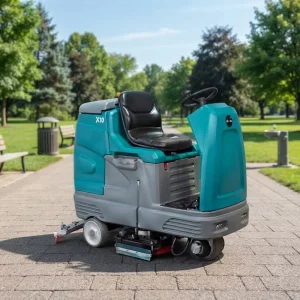 Dual 17-Inch Brush Electric Ride-On Industrial Floor Scrubber X10