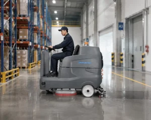 Dual-Brush Ride-On Floor Scrubber for Commercial Floor Cleaning