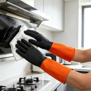 Dual Color 50 120g 31cm Latex Gloves Heavy Duty Mechanic Reausable Waterproof Durable for Medium Safe Work Home Pet Care