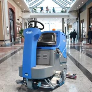 Dual Motor Ride-on Sweeper Scrubber Combo Machine with High Suction and Water Cleaning