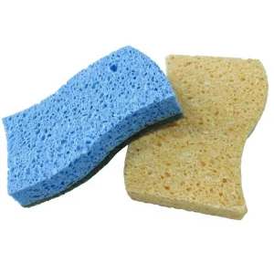 Dual-Sided Cellulose Kitchen Dish Sponge Scouring Pad