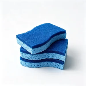 Dual-Sided Dishwashing Sponge Kitchen Non-Scratch Cellulose Scrub Sponge Scouring Pad