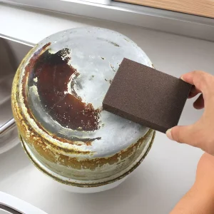Dual-Sided Kitchen Eraser Emery Sponge for Pot and Stain Removal