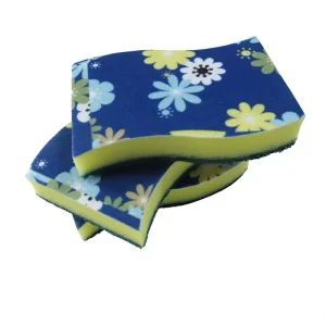 Dual-Sided Thickened Scrubbing Sponge with Cleaning Brush
