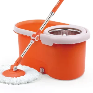 Dual Spin Mop with Removable Water Bucket for Home and Kitchen Floor Cleaning